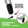 Wahl Groomsman Rechargeable Beard Trimming kit for Mustaches, Nose Hair, and Light Detailing and Grooming with Bonus Wet/Dry Electric Nose Trimmer – Model 5622