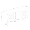 Walker Edison Furniture Company 70 in. Gray Wash Composite TV Stand 75 in. with Doors