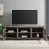 Walker Edison Furniture Company 70 in. Gray Wash Composite TV Stand 75 in. with Doors