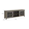 Walker Edison Furniture Company 70 in. Gray Wash Composite TV Stand 75 in. with Doors