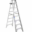 Werner 378 8 ft. Aluminum Step Ladder (12 ft. Reach Height), 300 lbs. Load Capacity Type IA
