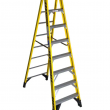 Werner 7308 8 ft. Yellow Fiberglass Step Ladder (12 ft. Reach Height) with 375 lbs. Load Capacity Type IAA Duty Rating