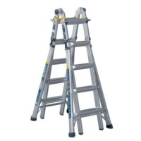 Werner MT-22IAAXTHD 22 ft. Reach Aluminum 5-in-1 Multi-Position Pro Ladder with Powerlite Rails 375 lbs. Load Capacity Type IAA Duty