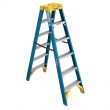 Werner T6006 6 ft. Fiberglass Twin Step Ladder with 250 lb. Load Capacity Type I Duty Rating