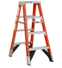 Werner T7404 4 ft. Fiberglass Twin Step Ladder with 375 lb. Load Capacity Type IAA Duty Rating