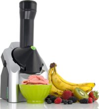 Yonanas 902 Soft Serve Dessert Maker, Sorbet and Ice Cream Maker, 200-Watts, Silver
