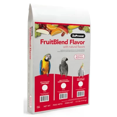 ZuPreem AvianMaintenance FruitBlend Premium Bird Diet for Medium & Large Birds, 17.5 lbs.