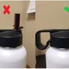 Thermoflask Double Stainless Steel Insulated Water Bottle with Two Lids, 40 oz, White