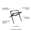 Milwaukee 48-08-0561 Compact Folding Table Saw Stand Milwaukee 48-08-0561 Compact Folding Table Saw Stand
