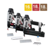 Husky DP3PFKCB Finish Kit with 16-Gauge Finish Nailer, 18-Gauge Brad Nailer and 18-Gauge Stapler (3-Piece)