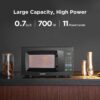 COMFEE' EM720CPL-PMB Countertop Microwave Oven with Sound On/Off, ECO Mode and Easy One-Touch Buttons, 0.7cu.ft, 700W, Black