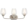 Kichler 45129NICS Valserrano 24-in 3-Light Brushed Nickel Traditional Vanity Light