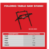 Milwaukee 48-08-0561 Compact Folding Table Saw Stand Milwaukee 48-08-0561 Compact Folding Table Saw Stand