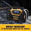 DEWALT DCR028B 12-Volt or 20-Volt Max Water Resistant Cordless Bluetooth Jobsite Radio Bluetooth Adapter