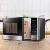 BLACK+DECKER EM925AB9 Digital Microwave Oven with Turntable Push-Button Door, Child Safety Lock, Stainless Steel, 0.9 Cu Ft