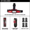 Milwaukee 550 Lumens LED REDLITHIUM USB Pivoting Flood Light & 600 Lumens LED USB Low-Profile Hard Hat Headlamp (2-Pack)