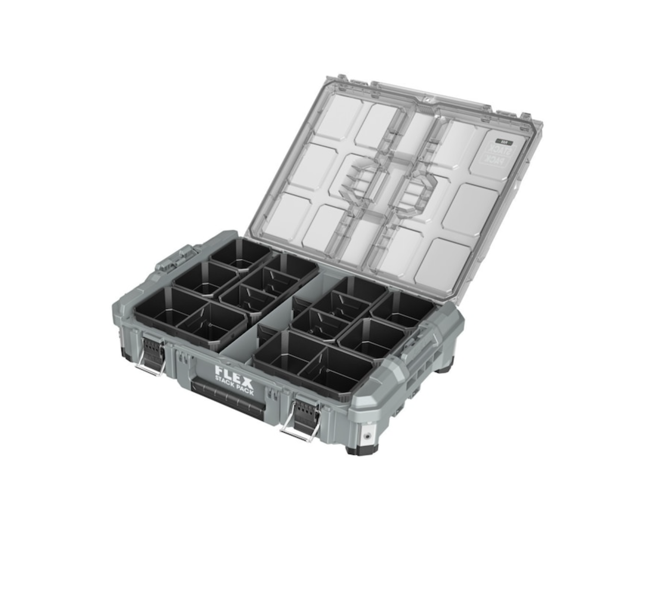 FLEX STACK PACK Organizer Box 22-in Gray Metal Lockable Tool Box in the  Portable Tool Boxes department at