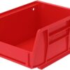 Akro-Mils 30210 AkroBins Plastic Storage Bin Hanging Stacking Containers, (5-Inch x 4-Inch x 3-Inch), Red, 24-Pack