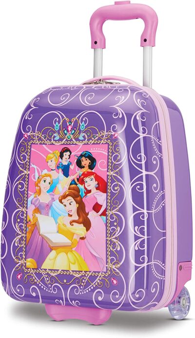 American Tourister Kids' Disney Hardside Upright Luggage, Princess 2, 16"
