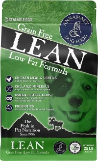 Annamaet Grain-Free Lean Reduced Fat Formula Dry Dog Food (Chicken & Duck) 25-lb Bag