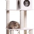 Armarkat Faux Fleece Covered, Real Wood Cat Tree & Condo, Ivory, 73-in