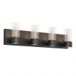 Artika Essence 27 in. 4-Light Black LED Modern Bath Vanity Light Bar for Bathroom