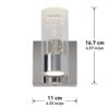 Artika Essence 4.3 in. 1-Light Chrome LED Modern Indoor Wall Sconce with Bubble Glass for Hallway and Bathroom