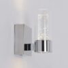 Artika Essence 4.3 in. 1-Light Chrome LED Modern Indoor Wall Sconce with Bubble Glass for Hallway and Bathroom