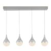 Artika Glitzer 24-Watt Integrated LED 4-Light Chrome Modern Hanging Pendant Light for Dining Room