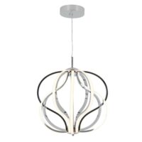 Artika PDT-MD-HD Meridian 30-Watt Integrated LED Chrome Modern Island Light Hanging Pendant Light Chandelier for Kitchen Dining Room