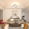 Artika Swirl 13 in. Chrome Modern LED Flush Mount Ceiling Light for Kitchen Dining Room