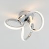 Artika Swirl 13 in. Chrome Modern LED Flush Mount Ceiling Light for Kitchen Dining Room