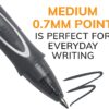 BIC Gel-Ocity Quick Dry Gel Pens, Medium Point Retractable (0.7mm), Black Ink Gel Pen, 12-Count