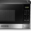 BLACK+DECKER EM925AB9 Digital Microwave Oven with Turntable Push-Button Door, Child Safety Lock, Stainless Steel, 0.9 Cu Ft