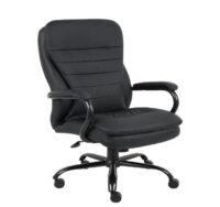 Boss Office Products B991-CP Heavy Duty Double Plush CaressoftPlus Chair-400 Lbs, Black