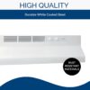 Broan-NuTone 413001 Non-Ducted Ductless Range Hood with Lights Exhaust Fan for Under Cabinet, 30-Inch, White