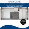 Broan-NuTone 413001 Non-Ducted Ductless Range Hood with Lights Exhaust Fan for Under Cabinet, 30-Inch, White