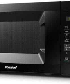 COMFEE' EM720CPL-PMB Countertop Microwave Oven with Sound On/Off, ECO Mode and Easy One-Touch Buttons, 0.7cu.ft, 700W, Black