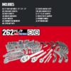 CRAFTSMAN 262-Piece Standard (SAE) and Metric Combination Polished Chrome Mechanics Tool Set (1/4-in; 3/8-in; 1/2-in;)