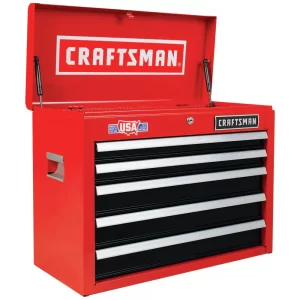 CRAFTSMAN CMST98214RB 2000 Series 26-in W x 19.75-in H 5-Drawer Steel Tool Chest (Red) CRAFTSMAN CMST98214RB 2000 Series 26-in W x 19.75-in H 5-Drawer Steel Tool Chest (Red)