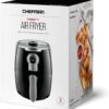 Chefman Small Compact Air Fryer Healthy Cooking, 2 Qt Nonstick, User Friendly and Adjustable Temperature Control w/ 60 Minute Timer & Auto Shutoff, Dishwasher Safe Basket, BPA-Free, 2 Quart, Black