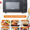 Commercial Chef 0.6 Cu. Ft. Countertop Microwave Oven, Mechanical Dial Controls, 700W, Pull Handle Door, 6 Power Levels, CHM660B, Black