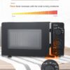 Commercial Chef 0.6 Cu. Ft. Countertop Microwave Oven, Mechanical Dial Controls, 700W, Pull Handle Door, 6 Power Levels, CHM660B, Black