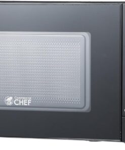 Commercial Chef 0.6 Cu. Ft. Countertop Microwave Oven, Mechanical Dial Controls, 700W, Pull Handle Door, 6 Power Levels, CHM660B, Black