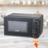 Commercial Chef 0.6 Cu. Ft. Countertop Microwave Oven, Mechanical Dial Controls, 700W, Pull Handle Door, 6 Power Levels, CHM660B, Black