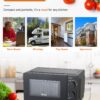 Commercial Chef 0.6 Cu. Ft. Countertop Microwave Oven, Mechanical Dial Controls, 700W, Pull Handle Door, 6 Power Levels, CHM660B, Black