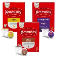 Community Coffee Flavors of New Orleans Variety Pack 72 Count Coffee Pods Medium to Dark Roast, Compatible with Keurig 2.0 K-Cup Brewers, 24 Count (Pack of 3)