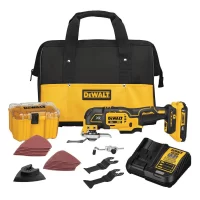 DEWALT DCS356D1 20-Volt MAX XR Cordless Brushless 3-Speed Oscillating Multi-Tool with (1) 20-Volt 2.0Ah Battery & Charger