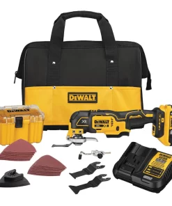 DEWALT DCS356D1 20-Volt MAX XR Cordless Brushless 3-Speed Oscillating Multi-Tool with (1) 20-Volt 2.0Ah Battery & Charger