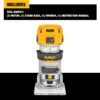 DEWALT DWP611 1/4-in-Amp 1.25-HP Variable Speed Fixed Corded Router (Tool Only)